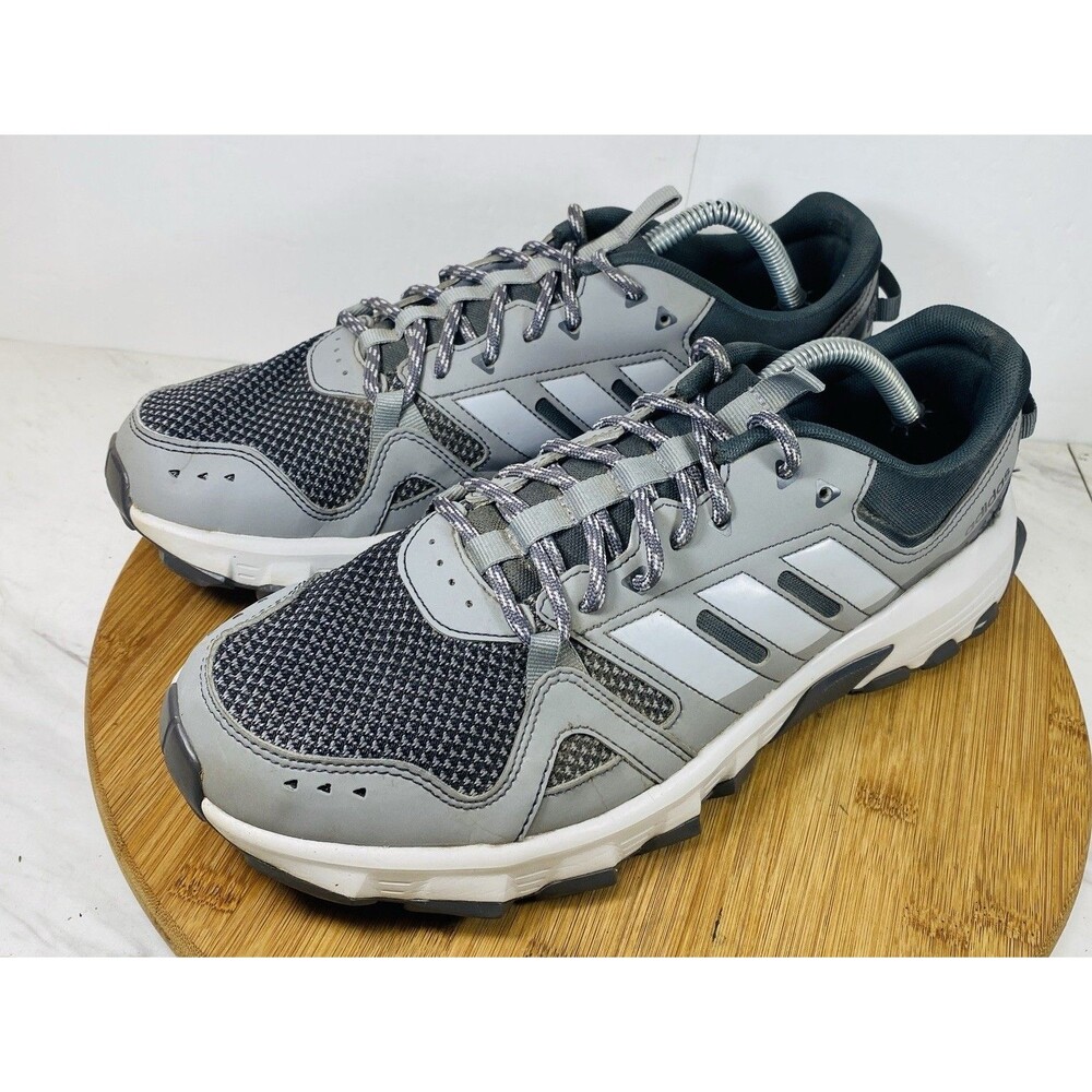Adidas Rockadia Trail Shoes Carbon/Black/White Size 11.5 Cloudfoam